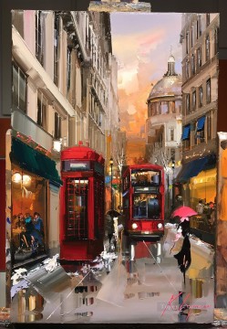 LONDON Kal Gajoum textured Oil Paintings